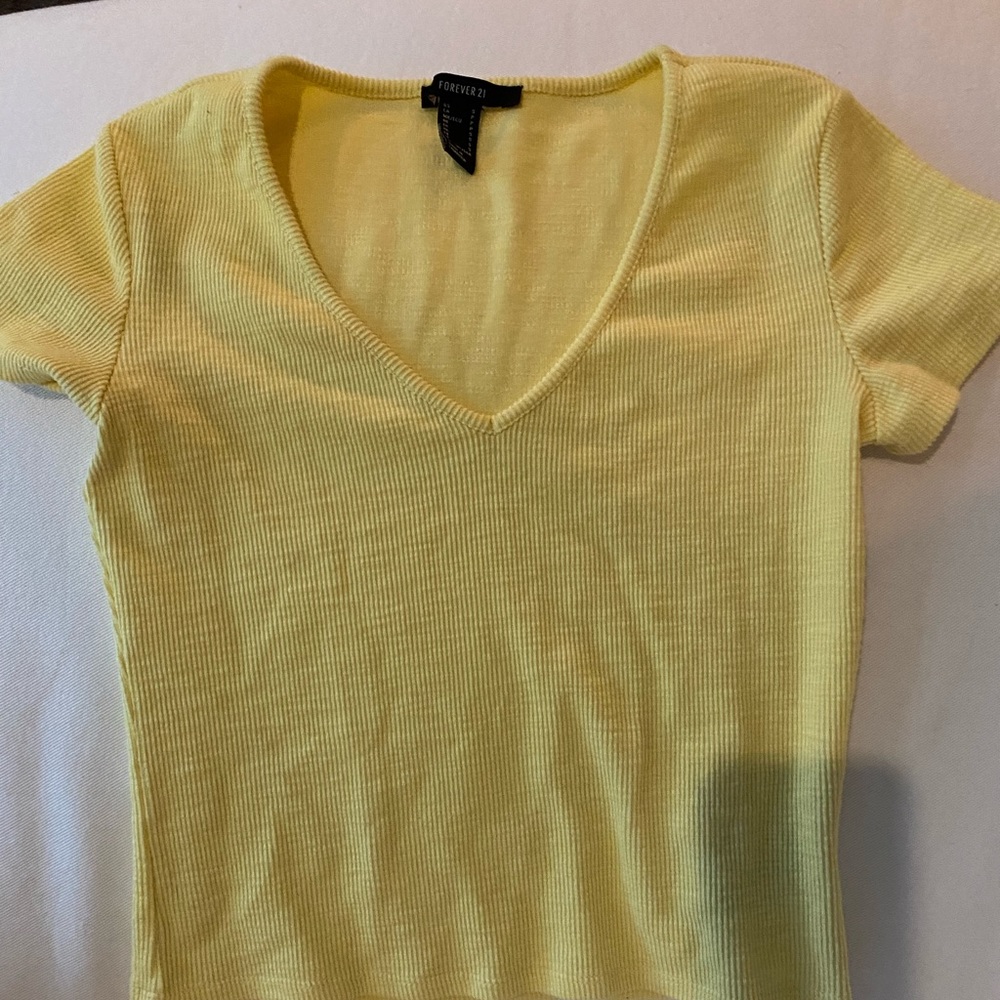 Forever 21 yellow crop top